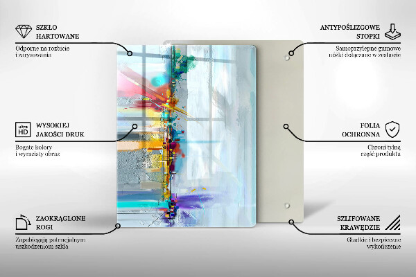 Schutz für induktionskochfeld Gemalte Abstraktion