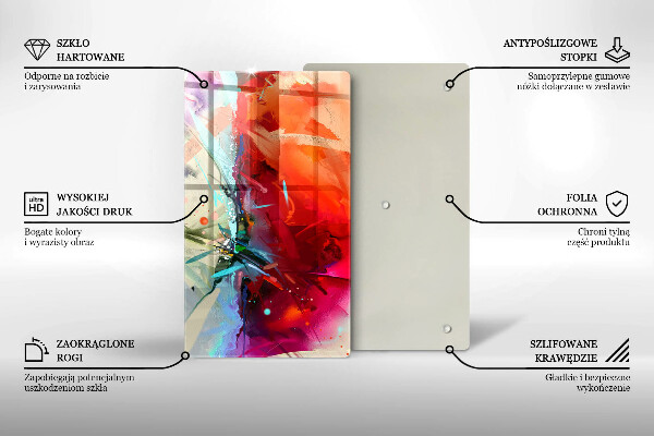 Schutz für induktionskochfeld Gemalte Abstraktion