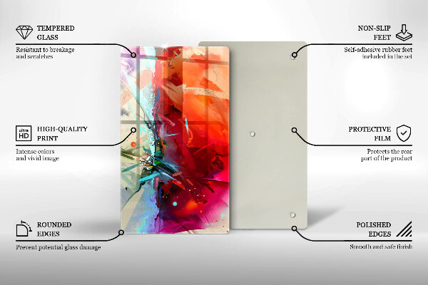 Schutz für induktionskochfeld Gemalte Abstraktion