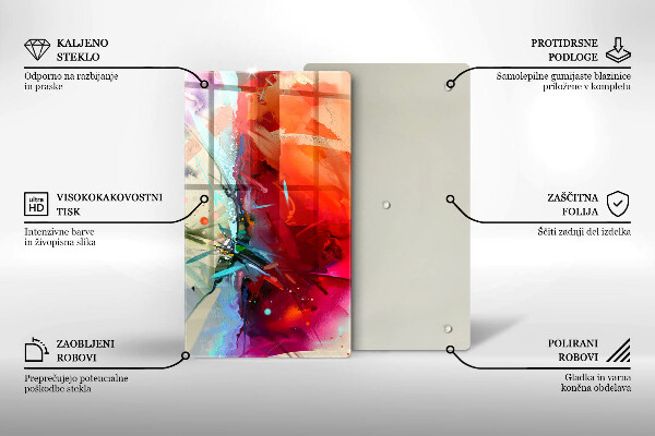 Schutz für induktionskochfeld Gemalte Abstraktion