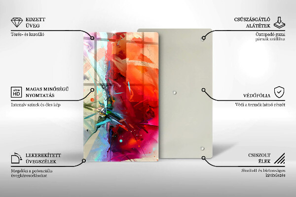 Schutz für induktionskochfeld Gemalte Abstraktion