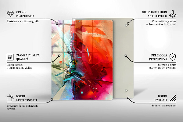 Schutz für induktionskochfeld Gemalte Abstraktion