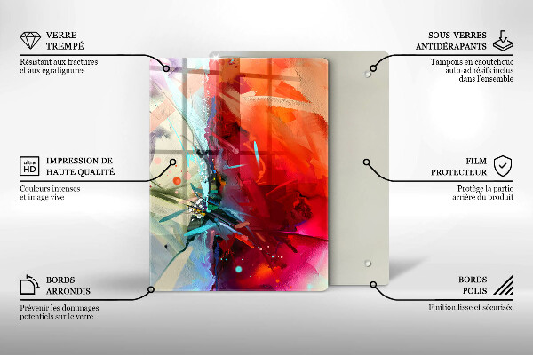 Schutz für induktionskochfeld Gemalte Abstraktion