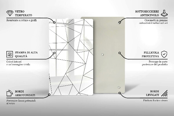 Abdeckung induktionskochfeld Weiße Dreiecke