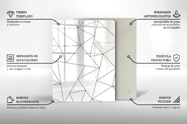 Abdeckung induktionskochfeld Weiße Dreiecke
