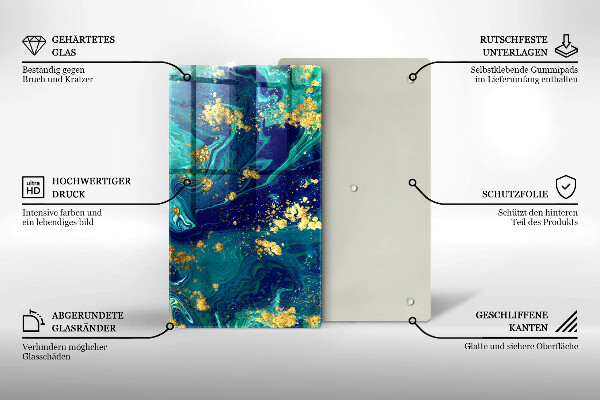 Herd abdeckplatte Abstraktion mit Gold