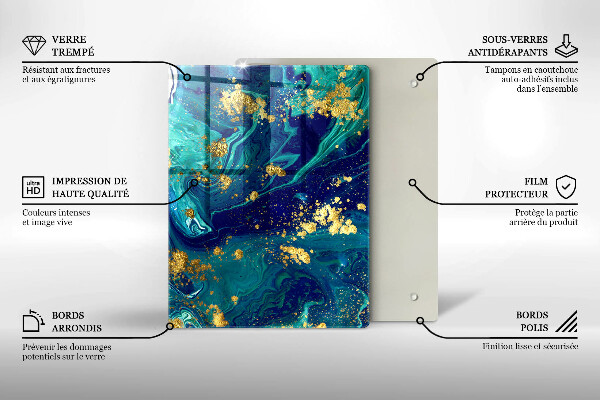 Herd abdeckplatte Abstraktion mit Gold