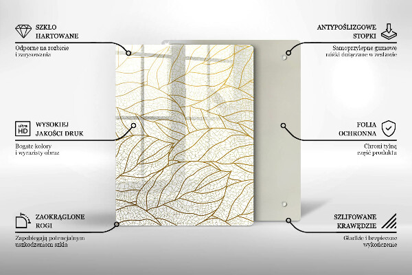 Herd abdeckplatte Line-Art-Blättermuster