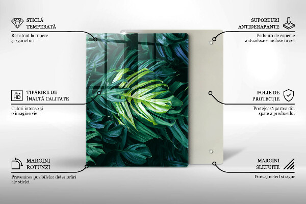 Herd abdeckplatte Wilde Monstera-Blätter