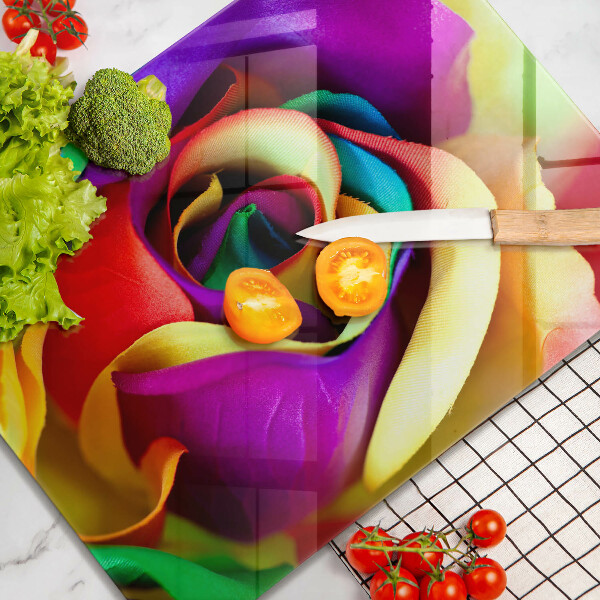 Herd abdeckplatte Bunte Rosenblätter