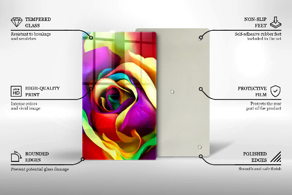 Herd abdeckplatte Bunte Rosenblätter