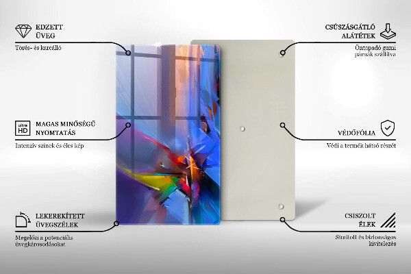 Herd abdeckplatte Gemalte Abstraktion