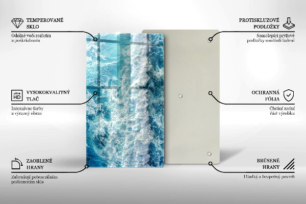 Herd abdeckplatte Meerwasserwellen
