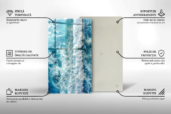 Herd abdeckplatte Meerwasserwellen