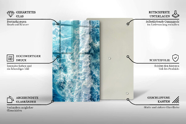 Herd abdeckplatte Meerwasserwellen