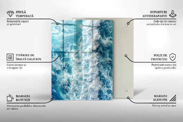 Herd abdeckplatte Meerwasserwellen