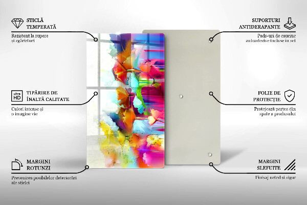 Herd abdeckplatte Bemalte Blumen