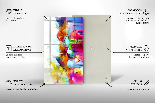 Herd abdeckplatte Bemalte Blumen