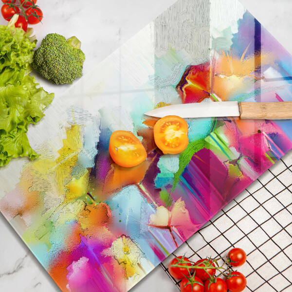 Herd abdeckplatte Bemalte Blumen