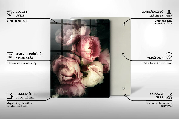 Herd abdeckplatte Pfingstrosenblüten