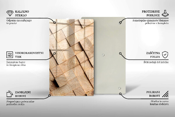 Herd abdeckplatte Holzquadrate