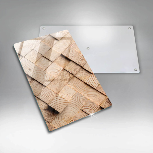 Herd abdeckplatte Holzquadrate