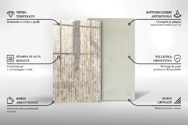 Herd abdeckplatte Helle Backsteinmauer