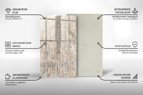 Herd abdeckplatte Helle Backsteinmauer