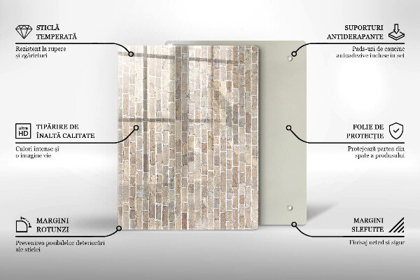 Herd abdeckplatte Helle Backsteinmauer