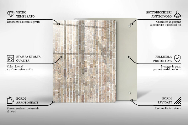 Herd abdeckplatte Helle Backsteinmauer