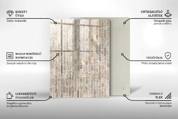 Herd abdeckplatte Helle Backsteinmauer