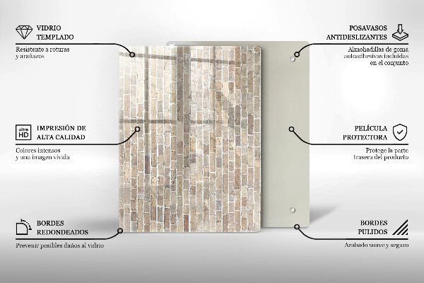 Herd abdeckplatte Helle Backsteinmauer