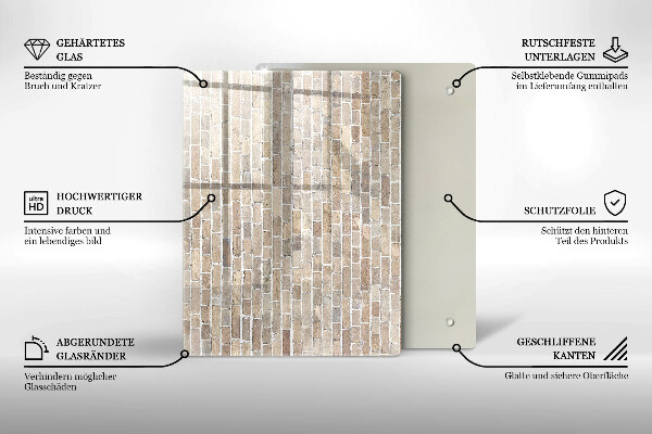 Herd abdeckplatte Helle Backsteinmauer