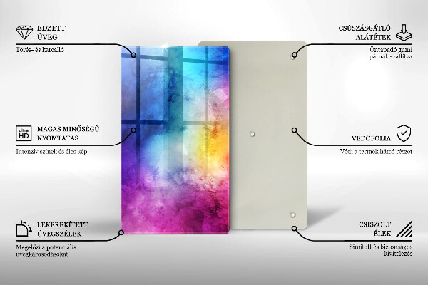 Herd abdeckplatte Regenbogen-Aquarellspritzer