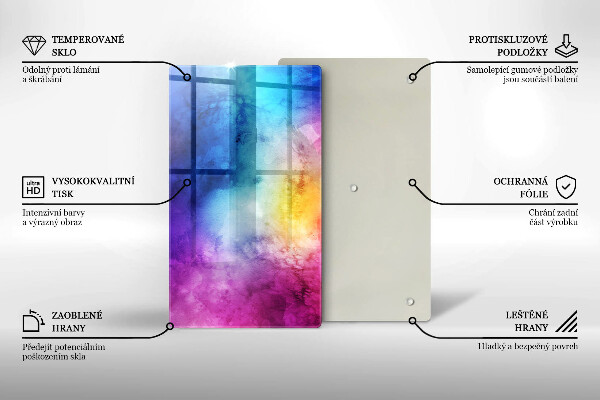 Herd abdeckplatte Regenbogen-Aquarellspritzer