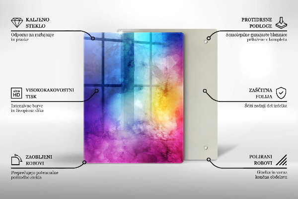 Herd abdeckplatte Regenbogen-Aquarellspritzer