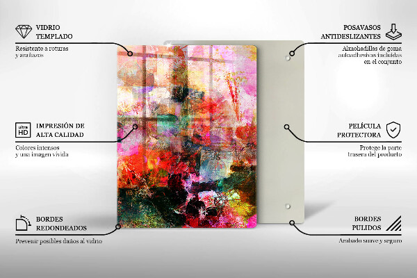 Herd abdeckplatte Abstraktion malen