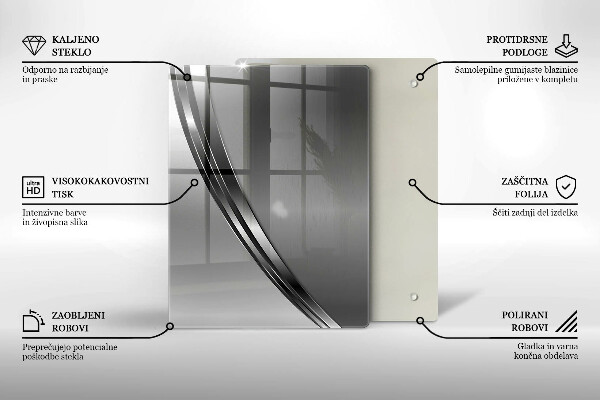 Herd abdeckplatte Metallabstraktion