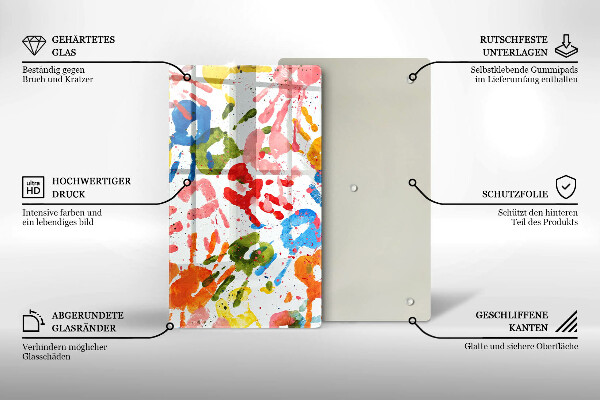 Herd abdeckplatte Spuren von Kinderhänden