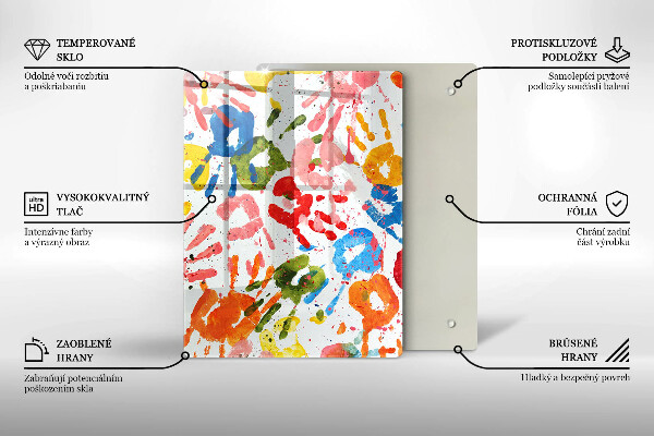 Herd abdeckplatte Spuren von Kinderhänden