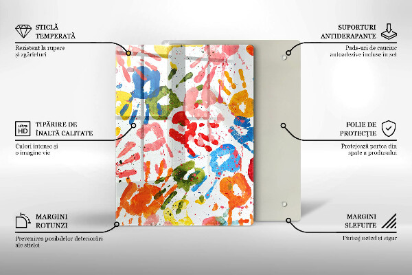 Herd abdeckplatte Spuren von Kinderhänden