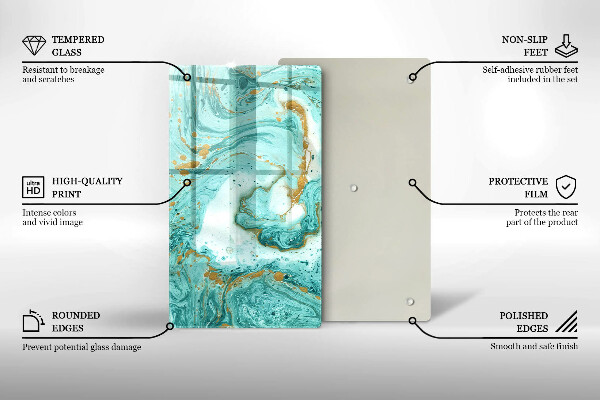 Herd abdeckplatte Blaue Abstraktion