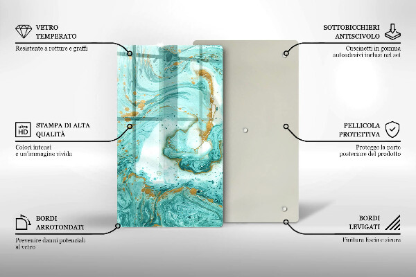 Herd abdeckplatte Blaue Abstraktion