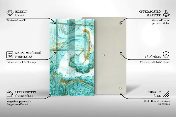 Herd abdeckplatte Blaue Abstraktion