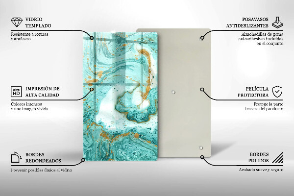 Herd abdeckplatte Blaue Abstraktion