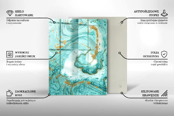 Herd abdeckplatte Blaue Abstraktion