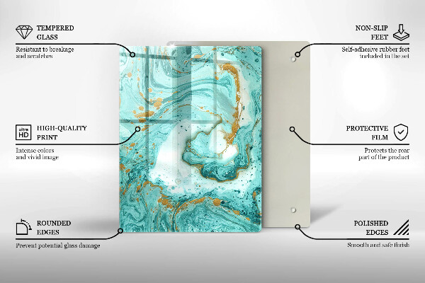 Herd abdeckplatte Blaue Abstraktion