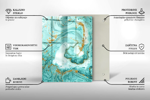 Herd abdeckplatte Blaue Abstraktion