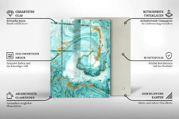 Herd abdeckplatte Blaue Abstraktion