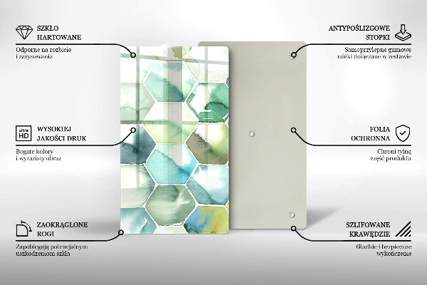 Herd abdeckplatte Aquarell-Sechsecke